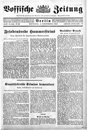 Vossische Zeitung vom 02.12.1930