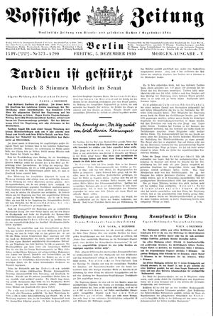 Vossische Zeitung vom 05.12.1930