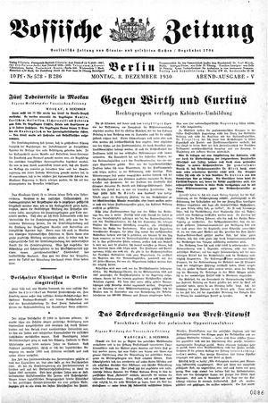 Vossische Zeitung vom 08.12.1930