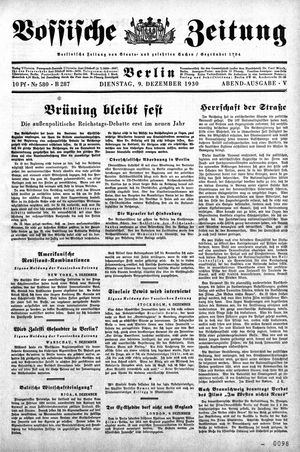 Vossische Zeitung vom 09.12.1930