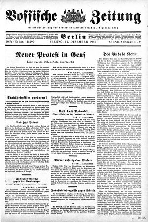 Vossische Zeitung on Dec 12, 1930