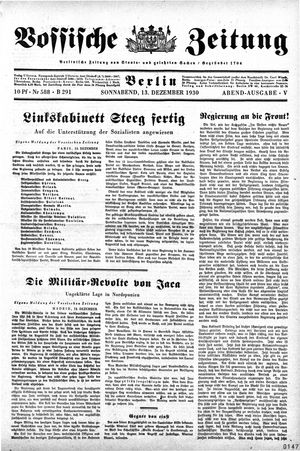 Vossische Zeitung vom 13.12.1930