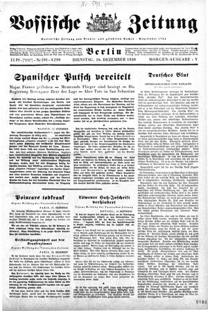 Vossische Zeitung vom 16.12.1930