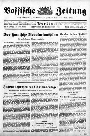 Vossische Zeitung vom 17.12.1930