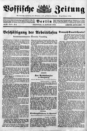 Vossische Zeitung vom 06.01.1931