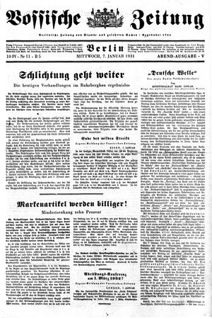 Vossische Zeitung vom 07.01.1931