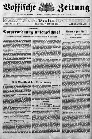 Vossische Zeitung vom 09.01.1931