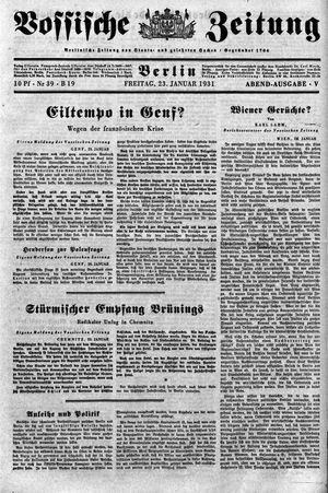 Vossische Zeitung on Jan 23, 1931