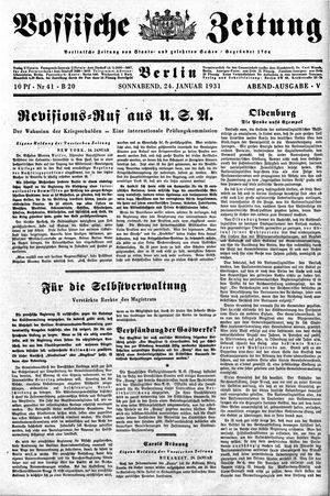 Vossische Zeitung on Jan 24, 1931
