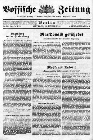 Vossische Zeitung vom 28.01.1931