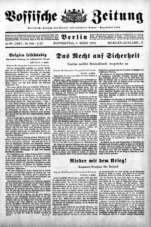 Vossische Zeitung vom 05.03.1931