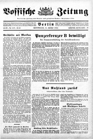 Vossische Zeitung on Mar 11, 1931