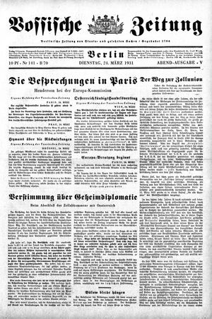 Vossische Zeitung on Mar 24, 1931