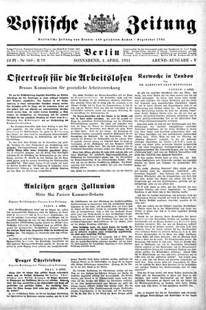 Vossische Zeitung vom 04.04.1931