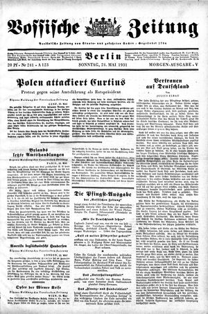 Vossische Zeitung on May 24, 1931