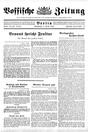 Vossische Zeitung on Jun 5, 1931