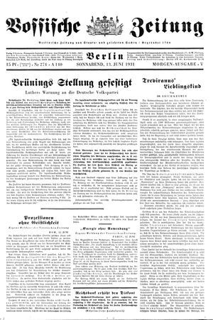 Vossische Zeitung vom 13.06.1931