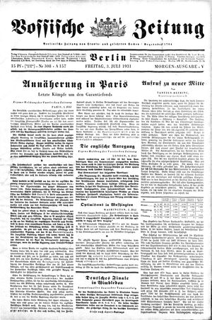 Vossische Zeitung on Jul 3, 1931