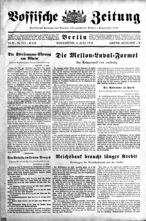 Vossische Zeitung vom 04.07.1931