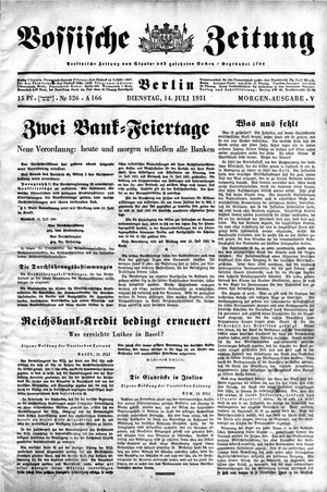 Vossische Zeitung vom 14.07.1931
