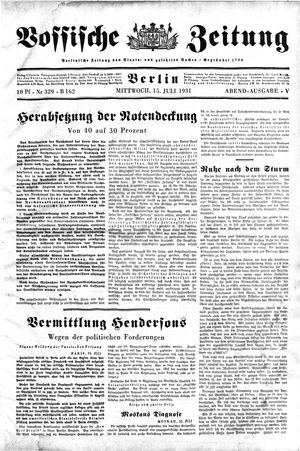 Vossische Zeitung on Jul 15, 1931