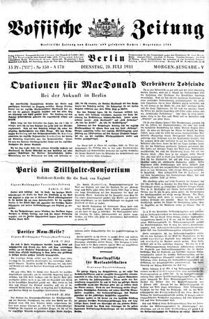 Vossische Zeitung on Jul 28, 1931