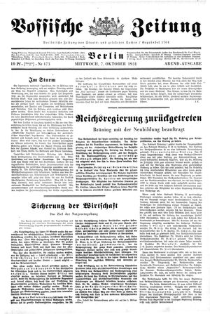 Vossische Zeitung on Oct 7, 1931