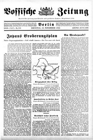 Vossische Zeitung on Nov 10, 1931