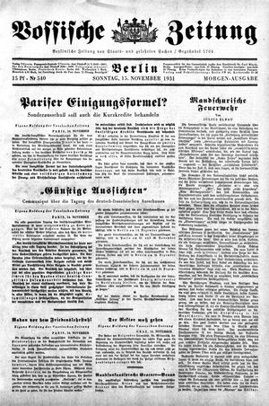 Vossische Zeitung vom 15.11.1931