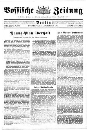 Vossische Zeitung vom 24.12.1931