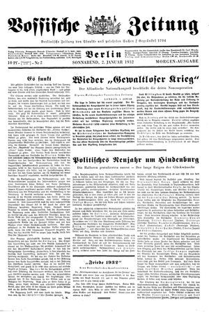 Vossische Zeitung on Jan 2, 1932