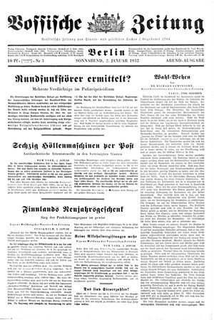 Vossische Zeitung on Jan 2, 1932
