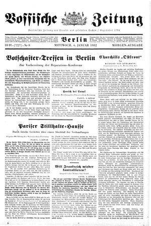 Vossische Zeitung vom 06.01.1932