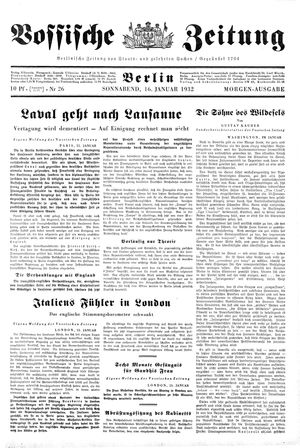 Vossische Zeitung vom 16.01.1932