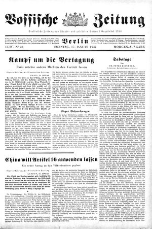 Vossische Zeitung vom 17.01.1932