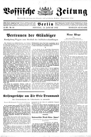 Vossische Zeitung vom 24.01.1932