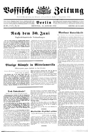 Vossische Zeitung vom 26.01.1932