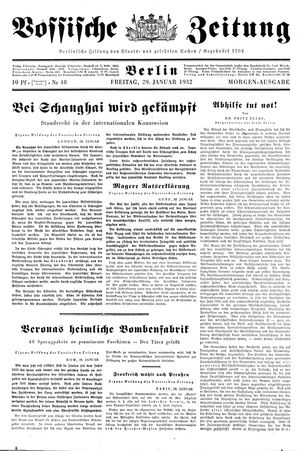 Vossische Zeitung vom 29.01.1932