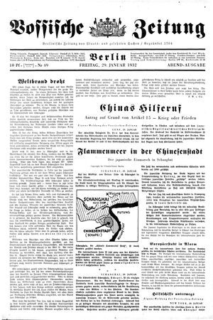 Vossische Zeitung vom 29.01.1932