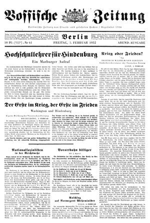 Vossische Zeitung vom 05.02.1932