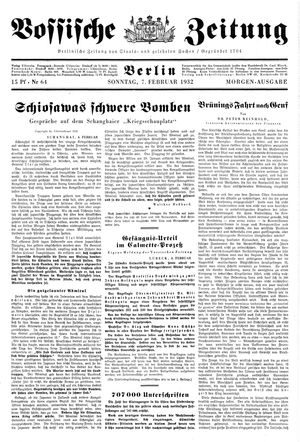 Vossische Zeitung vom 07.02.1932