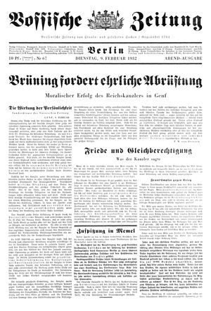 Vossische Zeitung vom 09.02.1932