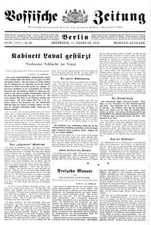Vossische Zeitung vom 17.02.1932