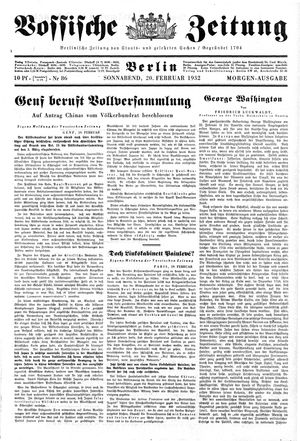 Vossische Zeitung vom 20.02.1932