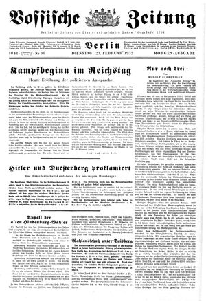 Vossische Zeitung vom 23.02.1932