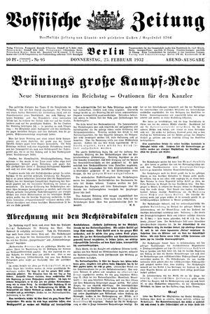 Vossische Zeitung vom 25.02.1932
