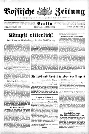 Vossische Zeitung vom 04.03.1932