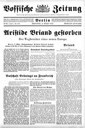 Vossische Zeitung vom 08.03.1932