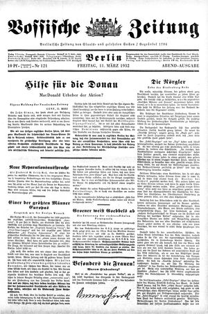 Vossische Zeitung vom 11.03.1932
