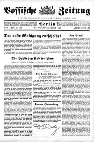 Vossische Zeitung vom 12.03.1932